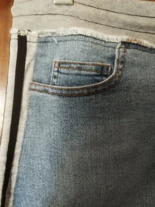 Conjunto falda vaquera y camiseta cebra