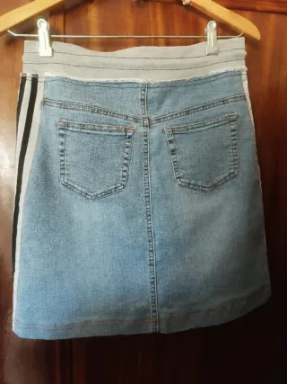 Conjunto falda vaquera y camiseta cebra