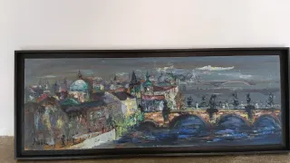 Cuadro Paisaje Urbano Praga Puente Carlos