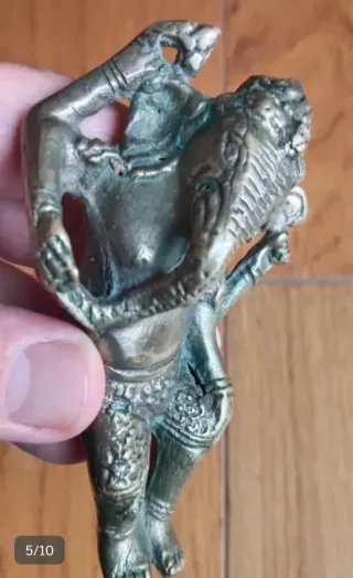 Ganesha de bronce tumbado 13x7 cm