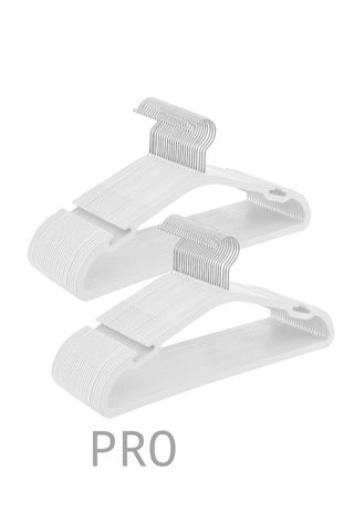 Perchas, Juego de 50, Perchas de Plástico, Carga Pesada