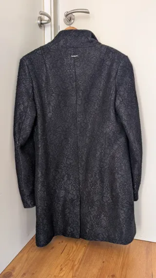 Abrigo Desigual Negro/Plata Talla M