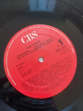 Vinilo Mexicano Luis Cobos
