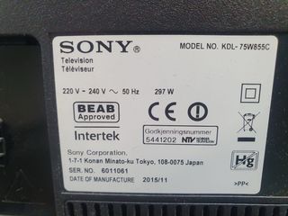 Sony 75” Full HD Smart TV + 1 mes de garantía