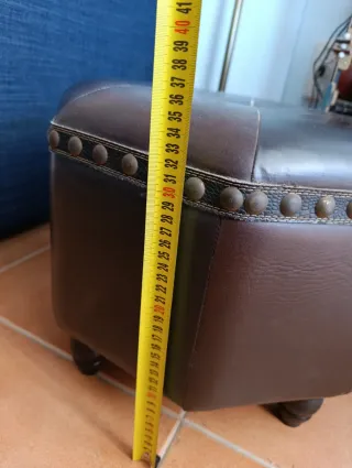 Puff octogonal polipiel y madera