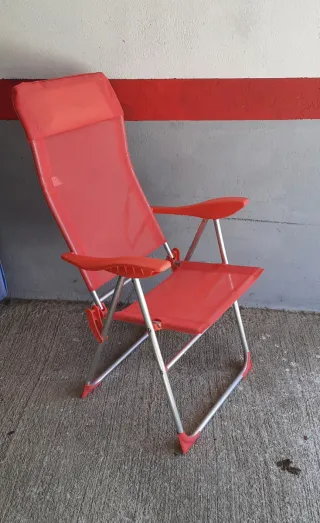 Silla de aluminio plegable 4 posiciones