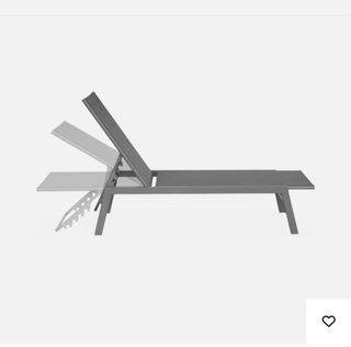 Tumbonas de jardín grises (2 unidades)