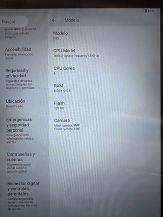 Tablet Teclast P50 11 Android 15 128GB Negra 8 RAM