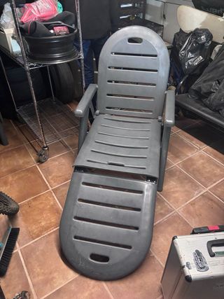 Tumbona Resina Plegable Varias Posiciones