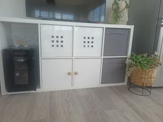 Mueble modular blanco y gris
