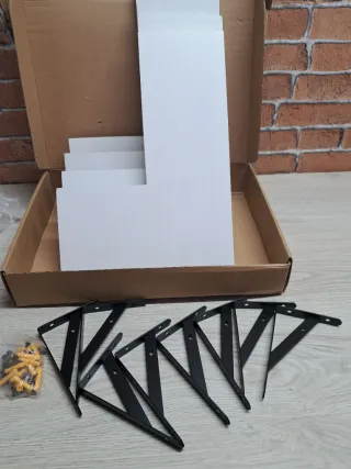 4 Estantes Esquina Flotantes Pared