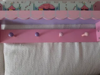 Estante Perchero Princesas Disney Madera