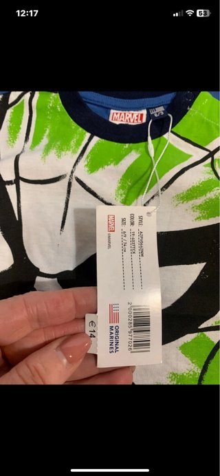 Pigiama Marvel 6/9 mesi nuovo