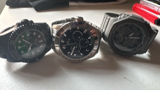 Lote 3 Relojes Negro y Verde