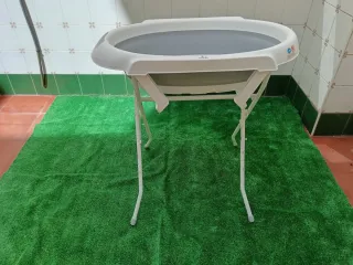 Bañera portátil con patas Cojín Baño Bebé Estrell