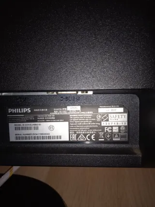 Monitor Philips con entrada y cable HDMI