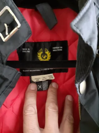 Giaccone Bellstaff Impermeabile Nero Rosso