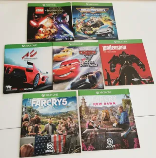 Lote manuales videojuegos XBOX ONE varios