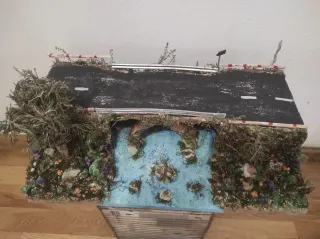 Diorama Puente y Río Artesanal