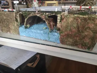 Diorama Puente y Río Artesanal