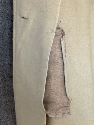 Abrigo dibutti lana beige / 42