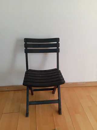 Sillas plegables de exterior negras