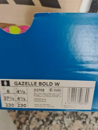 Zapatillas Adidas Gazelle Bold W Talla 37 1/3