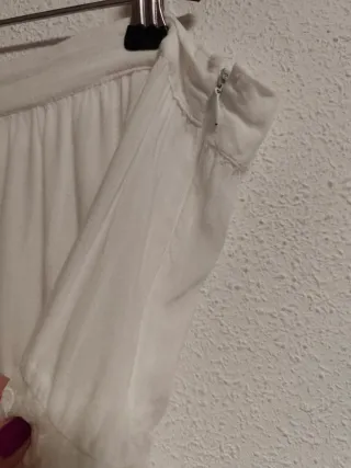 Falda ibicenca de chica blanca talla 40.