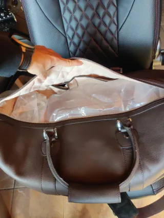 Jaguar Bolso de Viaje Cuero Marrón