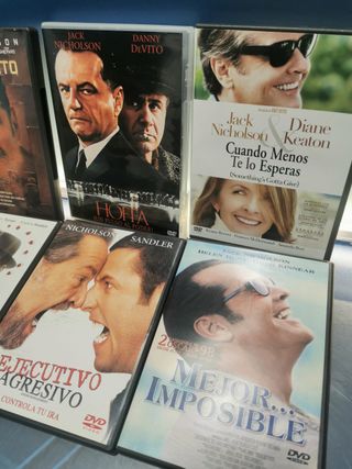 Lote 6 DVD peliculas JACK NICHOLSON-EL JURAMENTO-HOFFA-MEJOR...IMPOSIBLE-EJECUTIVO AGRESIVO y mas