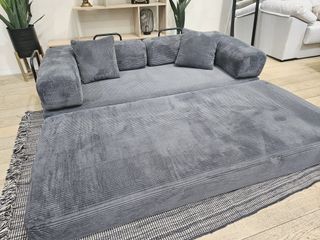 Sofá gris ergonomico de pana