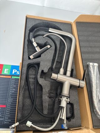 Rubinetto Cucina Nero con Doccia Estraibile