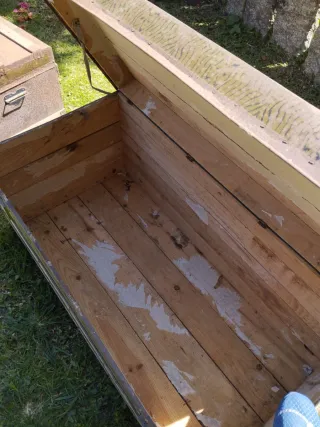 Baúl de madera para restaurar