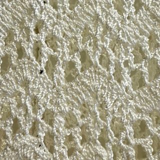 Talla S - Jersey calado blanco boho