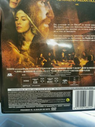 película en DVD - LA PASION DE CRISTO , MEL GIBSON