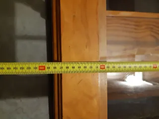 Mesita de centro madera pino y cristal