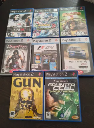 Lote 8 Juegos PS2 - ¡Estado Impecable!