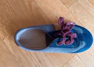 Zapatillas serraje niño azul talla 29