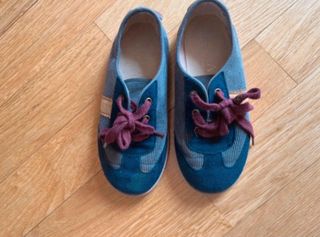 Zapatillas serraje niño azul talla 29
