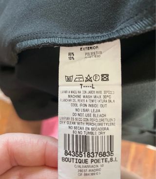 Vestido Poète manga francesa 3/4 negro