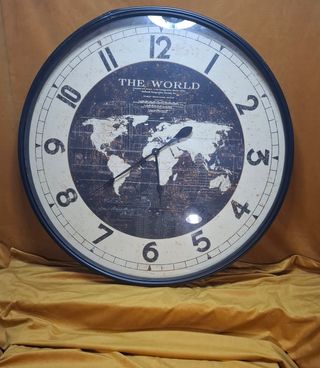 Reloj de Pared Mapa del Mundo Grande