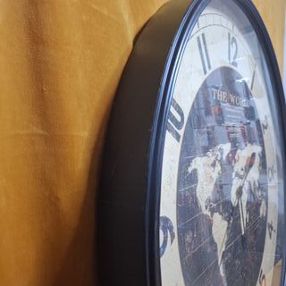 Reloj de Pared Mapa del Mundo Grande