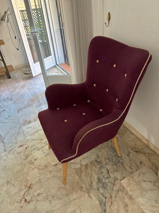 Butaca de salón morada