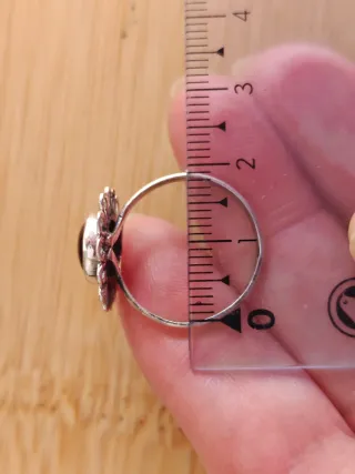 Anillo Plata 925 Granate Talla 17