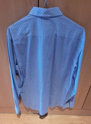 Camisa Massimo Dutti Hombre Azul/Blanco