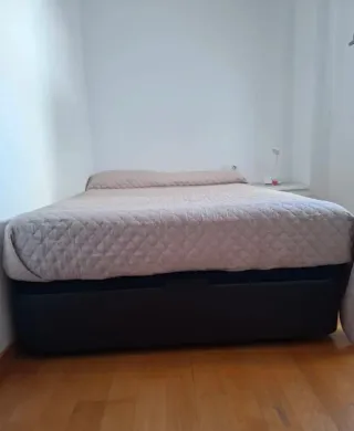 Canapé abatible polipiel negro 1.35x1.90