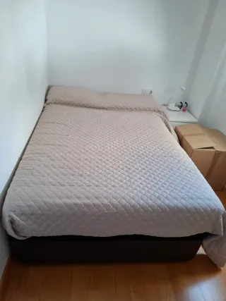 Canapé abatible polipiel negro 1.35x1.90