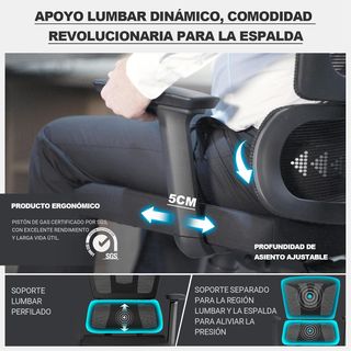 NUEVO - Silla Oficina Ergonómica 4D Reposabrazos