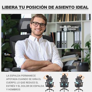 NUEVO - Silla Oficina Ergonómica 4D Reposabrazos