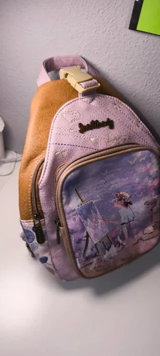 NUEVA.Mochila Sweet Candy Morada y Marrón